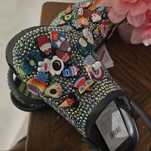 CROCS Glittery Sandals with Colorful Charms